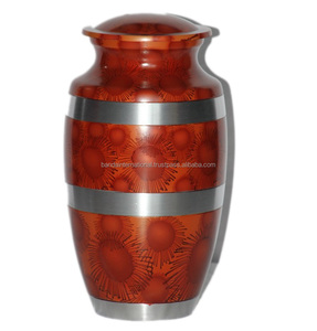 โกศงานศพอลูมิเนียมคลาสสิกโกศอินเดียขายส่งโกศที่มีคุณภาพสูงที่มีสีม่วงและสีน้ำตาล - Product Image 5