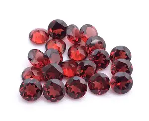 批发价最高数量珠宝制作10毫米天然莫桑比克石榴石刻面圆形切割松散宝石验证供应商