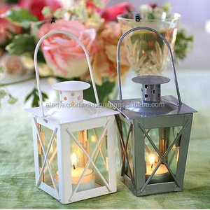 Portavelas de Metal con diseño cruzado único, farol de vela en 2 colores atractivos, la mejor calidad para Tabletoop Deco, novedad - Product Image 1