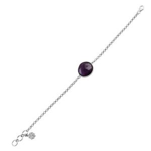 สร้อยอัญมณีสีม่วงอเมทิสต์เงินสเตอร์ลิงสำหรับ925 - Product Image 2