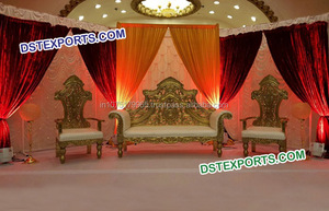 Boda musulmana Maharaja sofá real mira recepción sillas asia Loveseat boda sofá muebles - Product Image 6