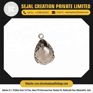 Colgantes de plata 925 con piedras preciosas de topacio facetado Colgantes de abalorios de boda - Product Image 2