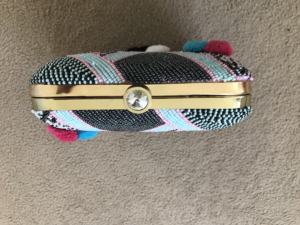 Dur dames perle de rocaille broderie Satin et coton doublé soirée pochette sac à main élégant perlé pochette pour les femmes - Product Image 2