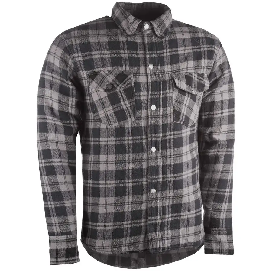 New Fashion Men's Flannel Lumberjack Check Shirt Cotton Work Shirts Vintage Biker Shirt Quilted