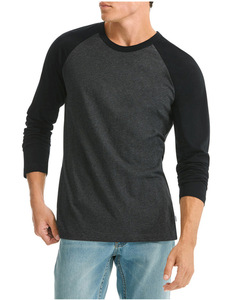 Camiseta personalizada de cuello redondo para hombre, camiseta de manga larga raglán, fabricante OEM de Indonesia - Product Image 1