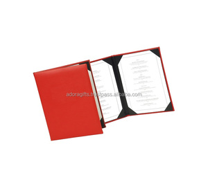 Dossier de menu en cuir PU pour hôtels et restaurants Support de couverture de liste de café et de nourriture - Product Image 1