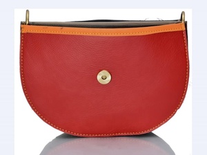 กระเป๋าหนังแท้ของ100% กระเป๋ากุ๊ยสำหรับผู้หญิงกระเป๋าถือประจำวันแบบตะวันตกสไตล์คอนโชสำหรับผู้หญิงกระเป๋าถือกุ๊ยขนาดเล็กครึ่งทรงกลม - Product Image 4