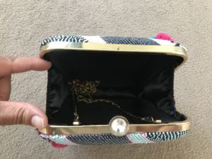 Dur dames perle de rocaille broderie Satin et coton doublé soirée pochette sac à main élégant perlé pochette pour les femmes - Product Image 3