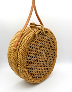 คุณภาพสูงขนาดเล็กหวายกระเป๋าสุภาพสตรีหวายกระเป๋าคลัทช์ราคาถูกขายส่ง - Product Image 3