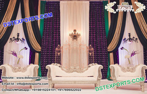 Mehandi Ceremony Stage Backdrop Set Beautiful Backdrop <b>Curtains</b> Muslim Wedding <b>Curtains</b> - Product Image 2