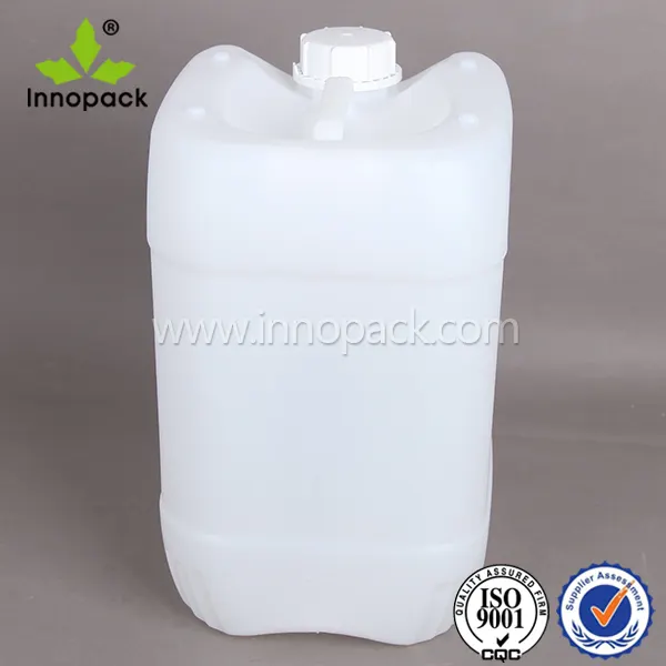 Plastik Tugas Berat Kosong Jeriken Kaleng dengan Kapasitas 5 Liter dengan Tutup dengan Pegangan