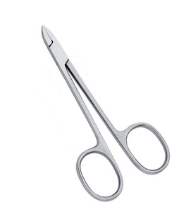 Pinza para cutículas de uñas en forma de tijeras 10 cm cortador de cutículas curvo extra fino y removedor de cutículas para hoja de uñas 4 mm - Product Image 5