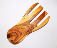 Eenvoudig te gebruiken intercraft ecologische natuurlijke kleur olijfhouten saladebestek SSS20 20cm/7.8" handige houten saladeschep