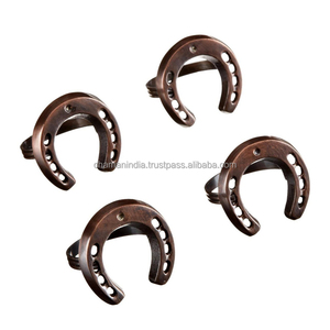 แหวนทองแดงโบราณรูปเกือกม้าทองเหลืองแหวนผ้าเช็ดปากโบราณ - Product Image 1