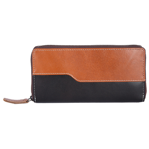 Borsa a Mano in Pelle Marrone e Nera di Alta Qualità con Protezione RFID e Scomparti Multipli Disponibile per la Vendita - Product Image 1