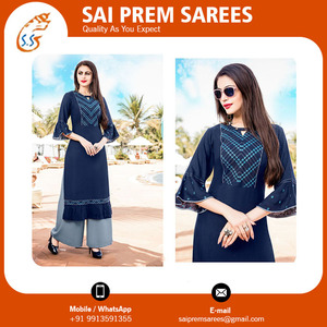 Kurtis ชุดเสื้อกางเกงผ้าฝ้ายพร้อมพลาซโซสีแบบกำหนดเอง - Product Image 5