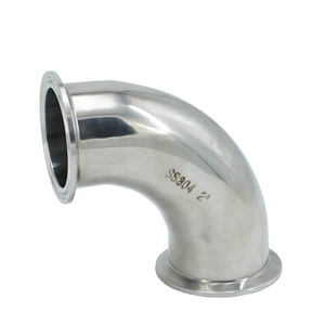 Promoción 50,8mm SS304 Acero inoxidable sanitario higiénico grado alimenticio 90 ° virola curva de codo largo con espejo externo e interno - Product Image 5