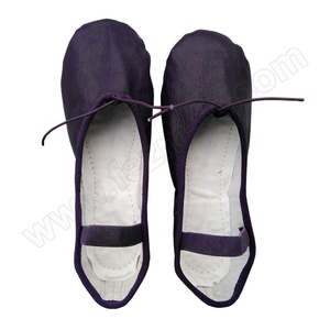 Chaussures de danse classique FEZMAX en cuir avec doublure en coton, semelle pleine, pour enfants et adultes - Product Image 2