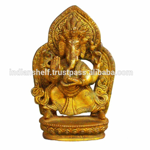 Figurine indienne en laiton Antique fait à la main de qualité supérieure, sculpture de seigneur doré Ganesha, Statue, décoration de la maison, articles cadeaux SMG-226 - Product Image 2