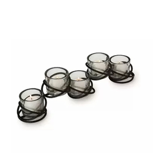 Metal & Glass 5 Votive <b>Tea</b> <b>Light</b> <b>Holder</b> - Product Image 1