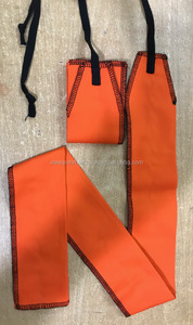 Muñequeras GAF Muñequeras Correa de soporte WARM UP Fuerza Muñequeras Par Hot Green And Black para hombres y mujeres - Product Image 3