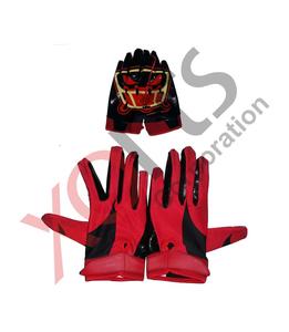 Gants d'équipe de Football, collants, professionnelle, noir et rouge, incrustés - Product Image 2