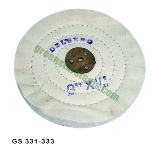 Tampons calicot non blanchis avec point central en cuir GS 331 outils de réparation de bijoux - Product Image 1