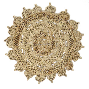 Eco Friendly <b>Round</b> Jute <b>Tablemats</b> Customizable Woven Placemats - Product Image 3