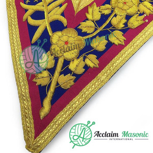 Mark Grand Officers Full Dress <b>Collar</b> with Embroidered Technics and Sew-On <b>Lace</b> Decoration - Product Image 2