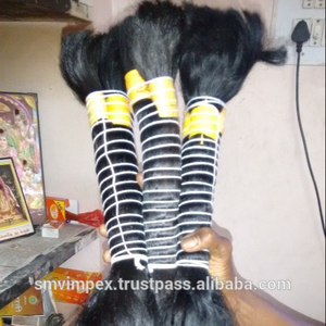 Cabello humano Remy indio de gran calidad, 100% cutículas alineadas, pelos crudos libres, 100 gramos, procesamiento químico, ninguna extensión - Product Image 2