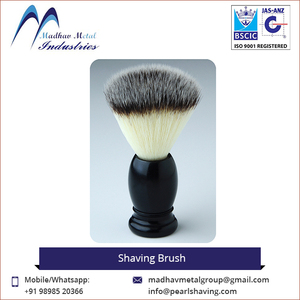 แปรงโกนขนสังเคราะห์สำหรับผู้ชายด้ามจับโลหะแบบมืออาชีพ - Product Image 2