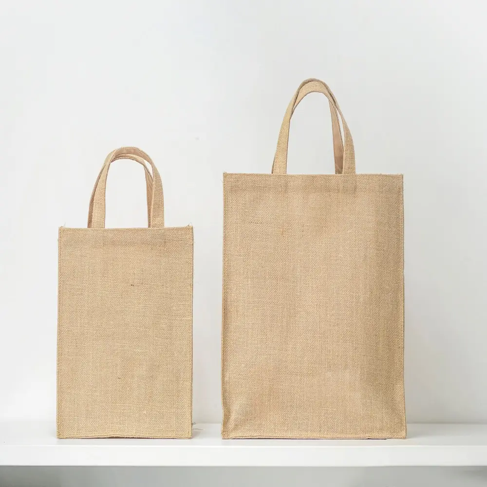 Promotional Best rated eco-friendly jute bags Wholesale supermarket shopping logo non woven jute bags Exporter in India