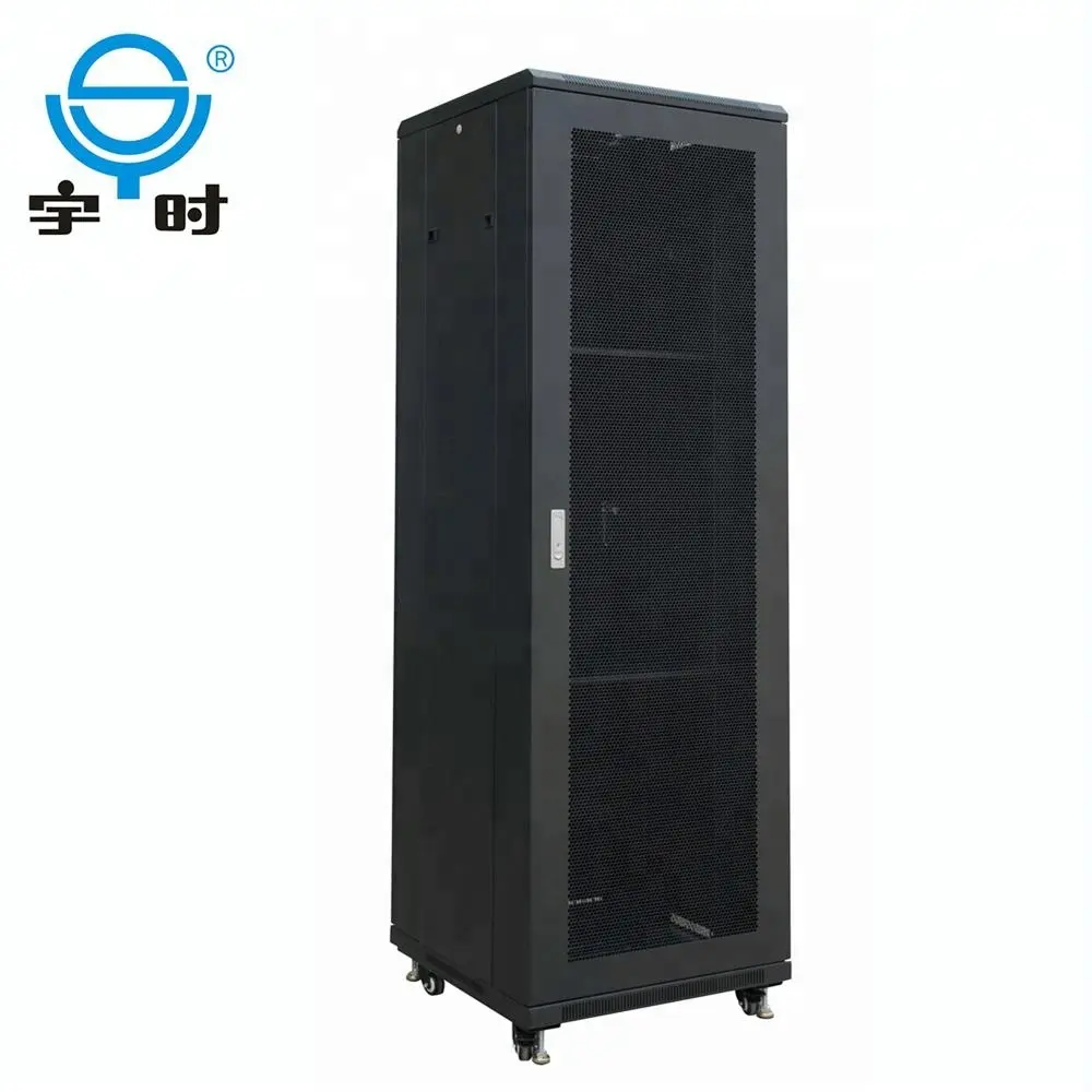 standard 19 inch 42u vent door rack network cabinet