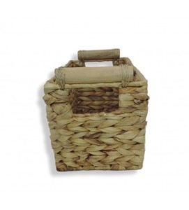 WATER HYACINTH <b>BASKET</b> <b>SMALL</b>/ HYACINTH CURVED NIKNAK <b>BASKET</b>/ ROUND WATER HYACINTH <b>BASKET</b> - Product Image 5
