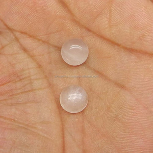 Cuarzo Rosa Natural de Calidad AA al por Mayor, Cabujón Redondo de 12 mm, 6.25 Quilates, Gema Suelta (Rosa) para la Fabricación de Joyas - Product Image 1