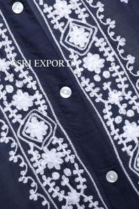 Rich 100% Rayon High Fashion Edge Intricate <b>White</b> Floral Embroidered Women Swimwear Resort Wear Robe Wrap Beach <b>Bikini</b> <b>Cover</b> <b>Up</b> - Product Image 4