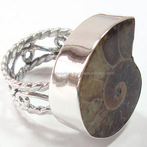 Una calidad óptima de amonita 925 anillos de plata para las niñas - Product Image 2