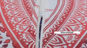 ปลอกหมอนอิงพื้นทำจากผ้าแมนดาลาทรงกลมตกแต่งบ้านปลอกหมอนผ้าฝ้ายทำด้วยมือ - Product Image 3