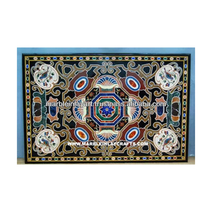 Pietra Dura Marble Inlay โต๊ะทานอาหาร - Product Image 1