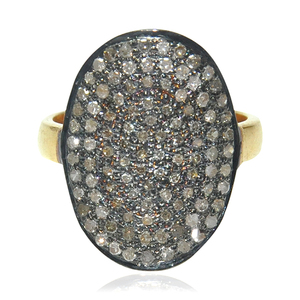 Anillo clásico de Plata de Ley 925 Natural Micro pavé diamante regalo de boda de moda joyería chapada en oro - Product Image 1