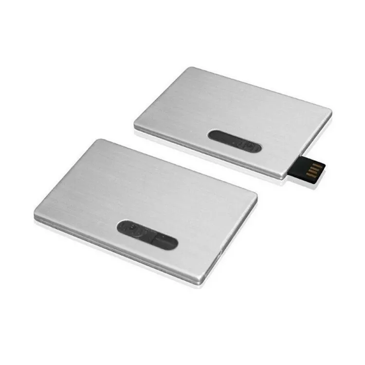 쿨 USB 2.0 Flash Drive Metal Business Card Credit Card 은행 Card Size Shape 키 신용 Memory Stick Thumb Drive P