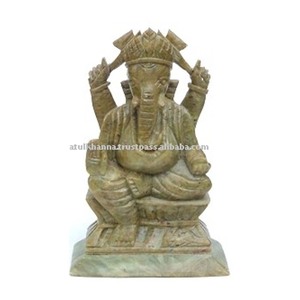 Statue de Ganesha en pierre, Dieu hindou Murti dans une nouvelle forme et des nouveaux designs - Product Image 1
