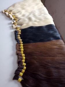 Cabello humano virgen liso en extensión Cabello Remy Color Cabello Rubio - Product Image 5