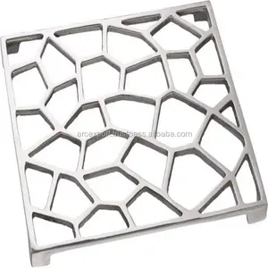 شكل مربع من الفضة المطلية, تصميم حديث حديث حديث لحفلات الزخرفة بلون الفضة الشفاف