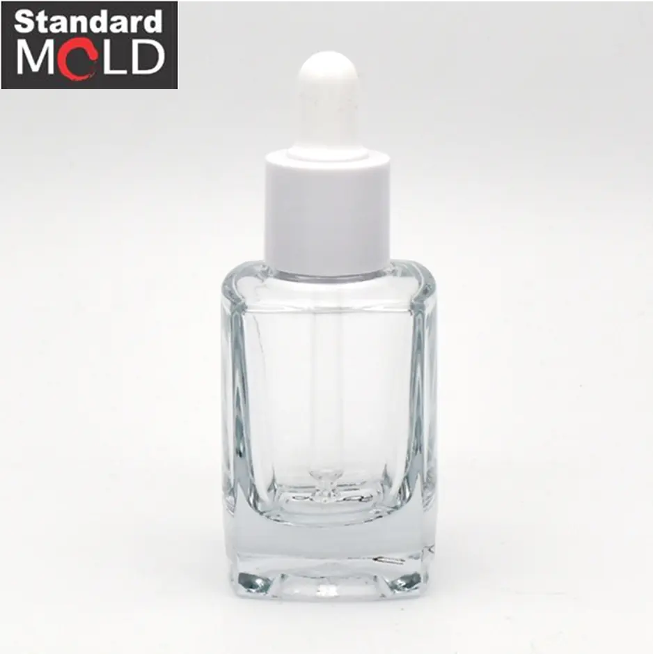 Square type Glass Dropper Bottle 30ml for essential oil