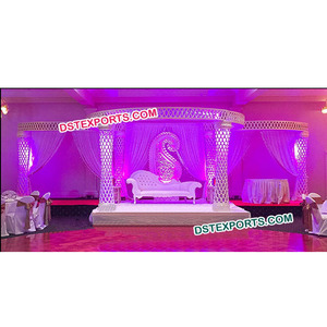 ชุด Mandap คริสตัลไฟเบอร์สำหรับงานแต่งงาน,เสื้อคลุมทำจากไฟเบอร์สำหรับ Vivah อินเดีย - Product Image 1