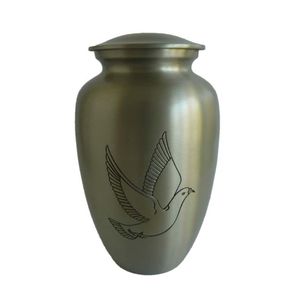 ที่ดีที่สุดบินนกกับ Pewter อนุสรณ์โลหะทองเหลือง/อลูมิเนียมผู้ใหญ่ศพมนุษย์เถ้ากระดูกโกศสไตล์อเมริกัน/ยุโรป - Product Image 1