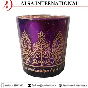 เชิงเทียนแก้วโบราณสำหรับตกแต่งบ้านของขวัญคริสต์มาส - Product Image 3