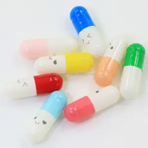 Lovely Pills Miniature Plastic Capsules Figurines Put In Wishing Drift Bottle Gift Decorative Craft Jewelry Making Accessories