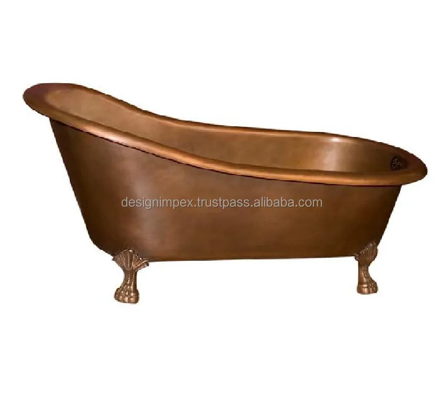 อ่างอาบน้ำทองแดงโบราณ